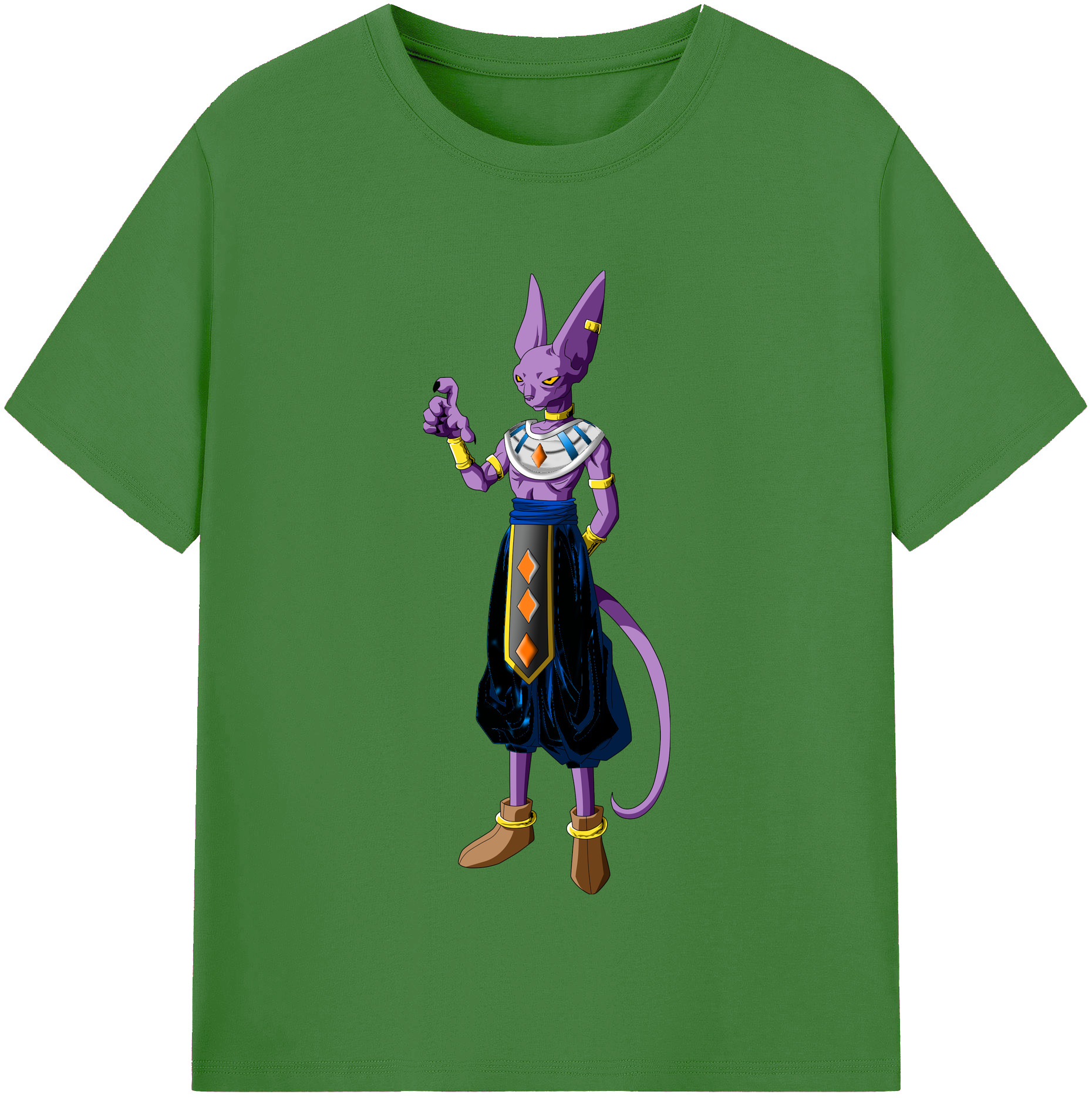 （画像用） ドラゴンボール ビルス 破壊神ビルス DRAGON BALL Beerus Birusu レディースカジュアルプリントTシャツ（綿100％）